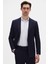 Slim Fit Lacivert Fitilli Örme Takim Elbise 4EC05ORT01566 3