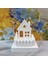 Dört Parçalı Ev Şeklinde Mumluk - Mum Kabı -10,8 x 10,8 x 13,1 cm Masaüstü Hediyelik Dekoratif Süs Eşyası 2