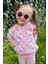 Kız Çocuk Yağmurluk Sevimli Flamingo Desenli 1-5 Yaş, Pudra 1