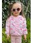 Kız Çocuk Yağmurluk Sevimli Flamingo Desenli 1-5 Yaş, Pudra 2
