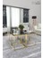 Paris 4+1 Gold Siyah Cam Modern Orta Sehpa 1