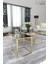 Paris 4+1 Gold Siyah Cam Modern Orta Sehpa 2