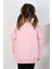 Kız Çocuk Sweatshirt Pullu Yazı Baskılı 4-8 Yaş, Pudra 2