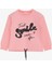 Kız Çocuk Sweatshirt İncili Taşlı Beli Bağcıklı 6-12 Yaş, Pudra 1