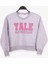 Kız Çocuk Sweatshirt Baskılı 8-14 Yaş, Gri Melanj 5