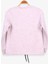Kız Çocuk Sweatshirt İncili Taşlı Beli Bağcıklı 6-12 Yaş, Bej Melanj 2