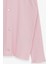 Kız Çocuk Uzun Kollu Tişört Düğme Aksesuarlı 8-14 Yaş, Pudra 4