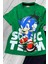 Sonic Baskılı Yeşil Tişört ve Siyah Şort Yazlık Çocuk Takım 2