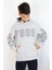 Erkek Çocuk Yazı Baskılı Sweatshirt 9-16 Yaş, Gri Melanj 2