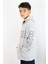 Erkek Çocuk Yazı Baskılı Sweatshirt 9-16 Yaş, Gri Melanj 3
