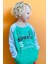Girls & Boys Erkek Çocok Sweatshirt Yazı Baskılı Cepli 5-10 Yaş, Yeşil 1