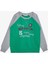 Girls & Boys Erkek Çocok Sweatshirt Yazı Baskılı Cepli 5-10 Yaş, Yeşil 4