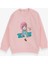 Kız Çocuk Sweatshirt Sevimli Kız Baskılı 1.5-5 Yaş, Pudra 1