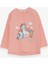 Kız Çocuk Sweatshirt Sevimli Unicorn Baskılı 1-4 Yaş, Somon 1