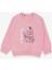 Kız Çocuk Sweatshirt Nakışlı Pullu 1-4 Yaş, Pudra 1