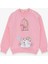 Kız Çocuk Sweatshirt Simli Kedicik Baskılı 1.5-5 Yaş, Pudra 3