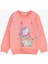 Kız Çocuk Sweatshirt Unicorn 2-6 Yaş, Somon 4