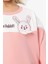 Kız Çocuk Sweatshirt Tavşan Nakışlı 1-4 Yaş, Somon 5