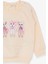Kız Çocuk Sweatshirt Hayvancık Baskılı 1.5-5 Yaş, Krem 3