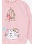 Kız Çocuk Sweatshirt Simli Kedicik Baskılı 1.5-5 Yaş, Somon Melanj 3