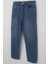 Kız Çocuk Kot Pantalon Cepli 5-14 Yaş, Mavi 3