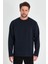 Erkek Lacivert Çift Bisiklet Yaka Standart Rahat Kesim Sweatshirt MTLCE68-LACİVERT 2