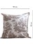 Kahverengi Vintage Desenli 50 x 50 Dekoratif Yastık Kılıfı 2