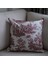 Bordo Vintage Desenli 50 x 50 Dekoratif Yastık Kılıfı 3