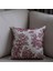 Bordo Vintage Desenli 50 x 50 Dekoratif Yastık Kılıfı 5