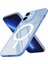 iPhone 12 Kılıf Wireless Şarj Özellikli Fygs Krom Magsafe Silikon Kapak-Lila 1