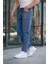 Lacivert Erkek Jean Pantolon E7419 4
