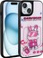 Apple iPhone 15 Kılıf Parlayan Kabartmalı Ikonik Figürlü Fygs Amas Silikon Kapak-Beyaz 1