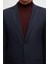 Slim Fit Lacivert Düz Mono Yaka Viskonlu Takim Elbise 4