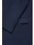 Slim Fit Lacivert Armürlü Mono Yaka Viskonlu Takim Elbise Kombinli 5