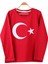 Türk Bayraklı Çocuk Uzun Kollu Kırmızı Tişört 2