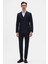 Slim Fit Lacivert Çizgili Kruvaze Takim Elbise 4