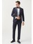 Ds Damat Slim Fit Lacivert Armürlü Damatlık & Smokin Takim Elbise 3