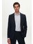 Ds Damat Slim Fit Lacivert Armürlü Takim Elbise 1