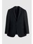 Slim Fit Lacivert Çizgi Desenli Takim Elbise Yelekli 1