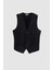 Slim Fit Lacivert Çizgi Desenli Takim Elbise Yelekli 2