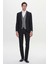 Slim Fit Siyah Armürlü Takim Elbise Kombinli 2