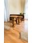 Wood Ahşap 2'li Set Mantar Yan Sehpa Modern Fiskos / Tik Ağacı Renk / Zigon Sehpa Vernikli 1