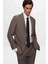 Ds Damat Slim Fit Kahverengi Baskılı Takim Elbise 3