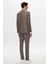 Ds Damat Slim Fit Kahverengi Baskılı Takim Elbise 5