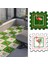 Dijital Baskılı Renkli Filamingo Figürlü Balkon Halısı Yolluk Yapboz Puzzle Japon Halı 1