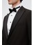Slim Fit Siyah Krep Desen Smokin Takim Elbise 2