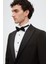 Slim Fit Siyah Krep Desen Smokin Takim Elbise 3