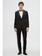 Slim Fit Siyah Krep Desen Smokin Takim Elbise 4