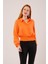 Bel ve Bilek Lastikli Turuncu Bluz 5