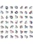 50 Adet Sevimli Unicorn Sticker: Retro Vinil Estetik Stickerlar 3